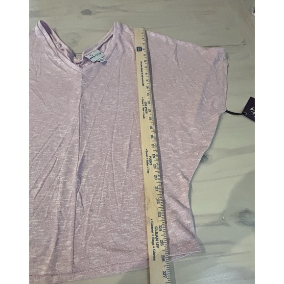 Ava & Viv Top Womens 1X Heather Pink V Neck Dolman Sleeve Plus Size Casual - Picture 7 of 16